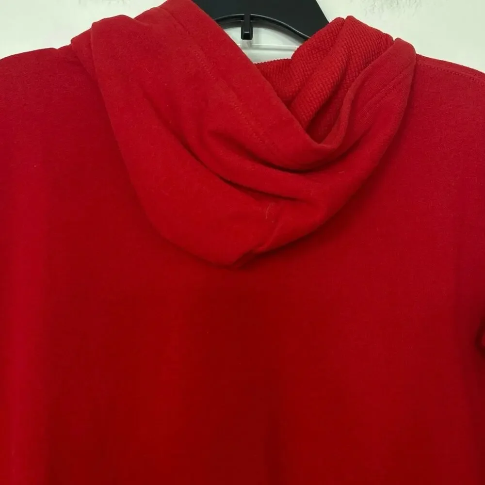 Polo Ralph Lauren Girls Red Hooded Dress Tartan Plaid Ruffle Hem Preppy M 8-10 - Picture 9 of 12